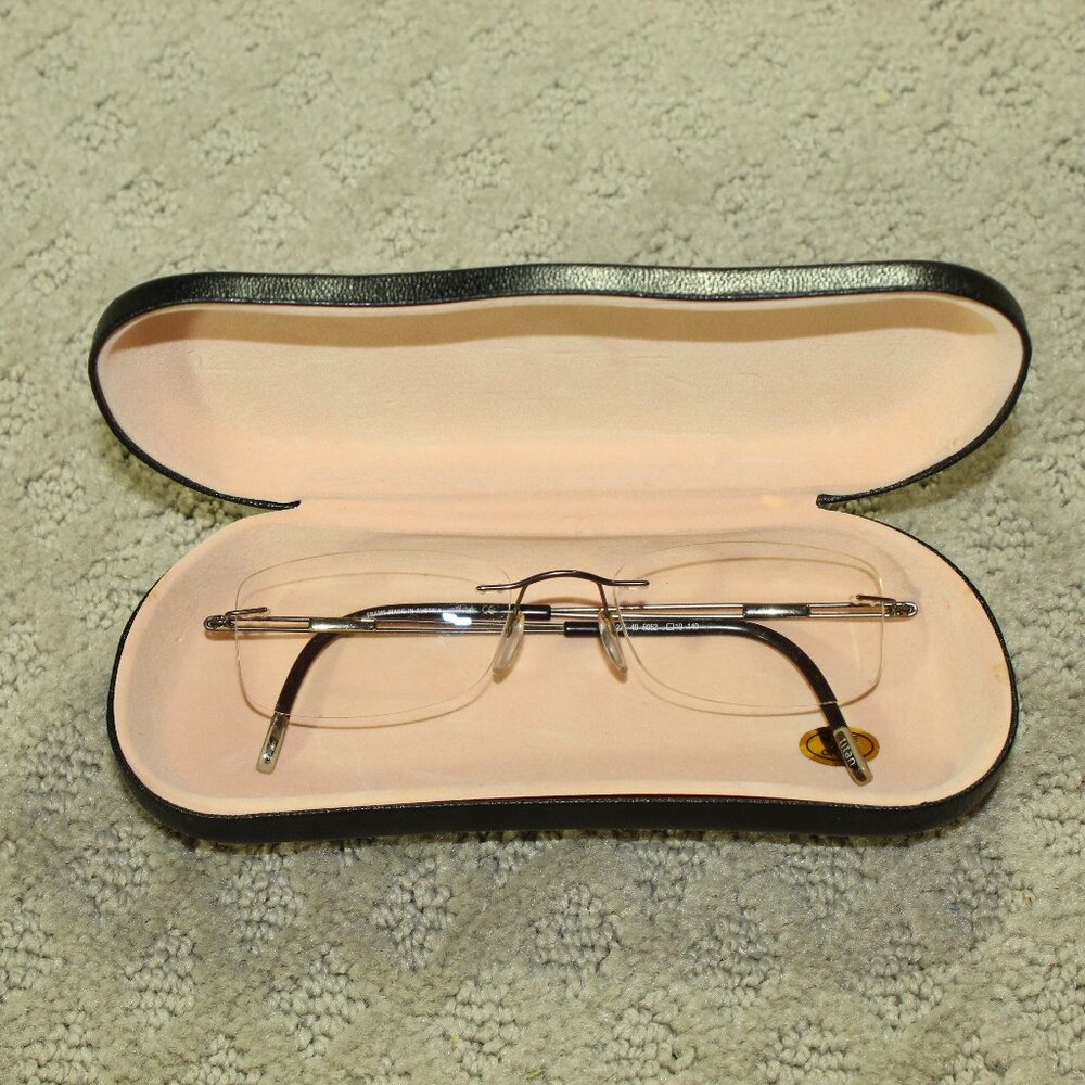 Silhouette 5227 20 6051 Titanium Gold Black Rimless Eyeglasses Frames 19 140